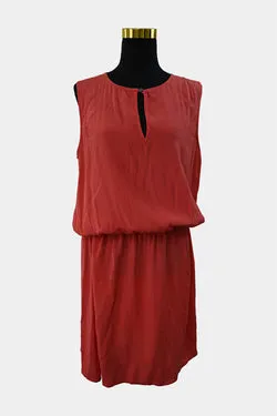 Skin And Threads Pink Silk Midi Dress