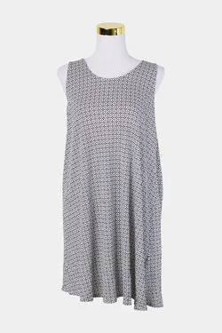 H&M Black and White Pattern Swing Dress