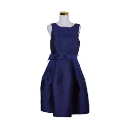 P.A.R.O.S.H Navy Bow Belt Party Dress