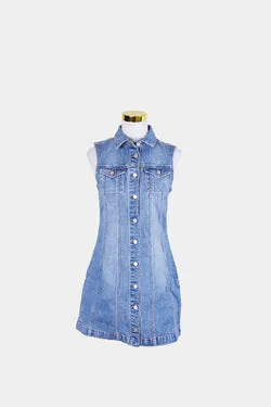 Abrand Jeans Blue Denim Button Down Dress