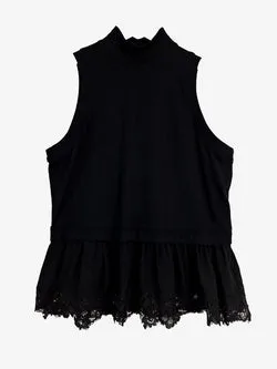 Rebecca Taylor Lace Hem Tank Top Size XS