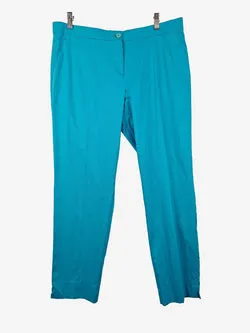 Etro Aqua Blue Tapered Pants Size 14