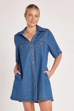 Arlo Shirt Dress - Heritage Blue