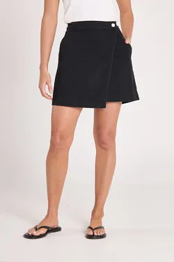 Violet Wrap Skirt - Black