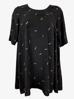 Des Petits Hauts Magic Feather Silk Mini Dress Size 14