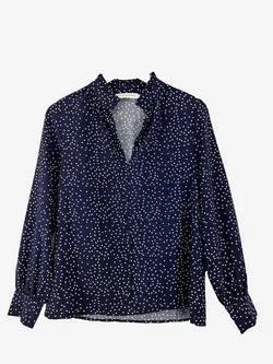 Atmos & Here Polka Dot Long Sleeve Top Size 8