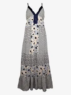 Witchery Delightful Blue Print Maxi Dress Size S