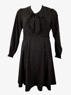 Review Rust spotted Bow Midi Dress Size 10