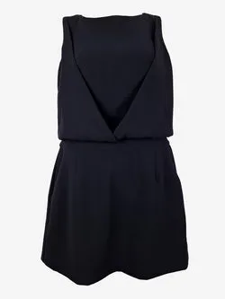 Cue Navy V Pleat Mini Dress Size 10