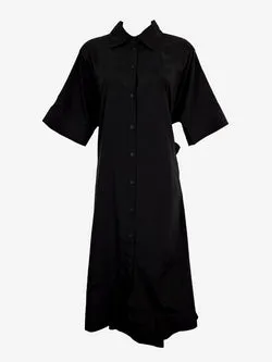 Tilley Black Maxi Shirt Dress Size M