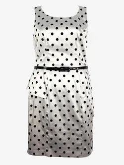 Review Polka Dot Bow Detail Midi Dress Size 12