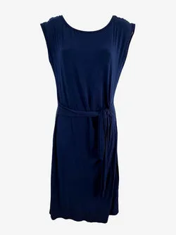 Bamboo Body Stretch Teal Draped Midi Dress Size S