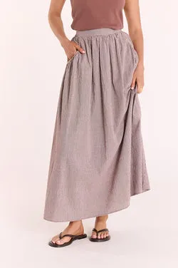 Lottie Skirt - Chocolate Gingham