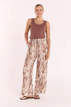 Elisha Pant - Chocolate Snakeskin