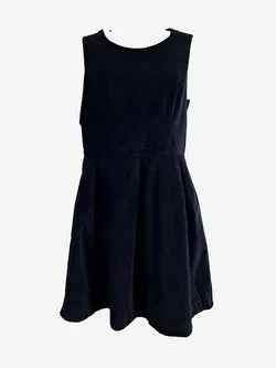 Cue Midnight Velvet Paisley Midi Dress Size 14