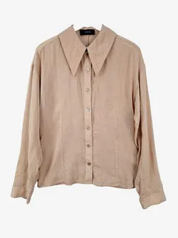 Joseph Dusty Pink Elongated Collar Shirt Size M