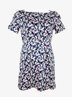 French Connection Delightful Small Pink Flower Print Dress Size 12