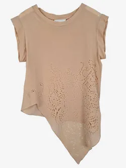 Phillip Lim Asymmetrical Hem Laser Cut Top Size 8