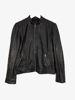 Lucky Brand Classic Everyday Panelled Leather Jacket Jacket Size L
