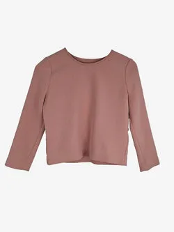 Maison Poi Dusty Pink Structured Cropped Top Size 8