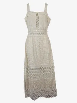 Ella Rodriguez White Lace Maxi Dress Size XS