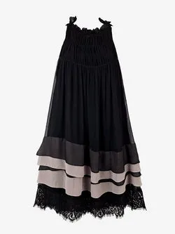 Camilla and Marc Vintage Silk Ruffle Mini Dress Size S