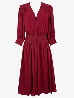 Witchery Mulberry Cinched Button Down Dress Size 8