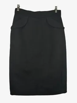 Escada Fold Pocket Pencil Midi Skirt Size 10