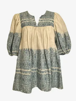 Zimmermann Bohemian Jacquard Linen Blend Blouse Size S
