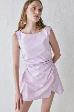 Angele Mini Dress Lilac Stripe