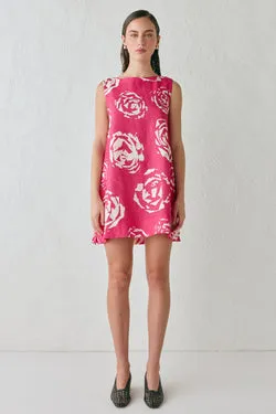 Aftersun Linen Mini Dress Rosa