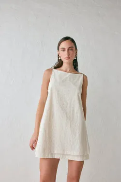 Jelena Anglaise Mini Dress Cream
