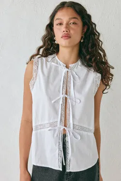 Amber Smock Top White