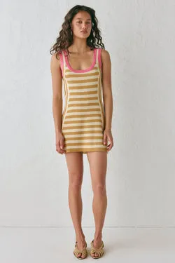 Meet Me In Capri Knit Mini Dress Tan