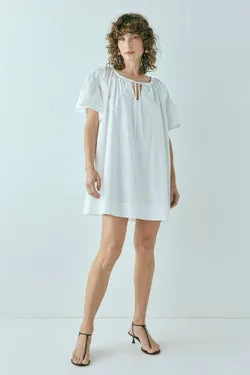 Quinn Smock Mini Dress White