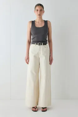 Aston High Rise Denim Jeans Cream