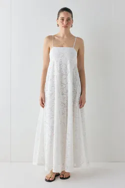 Bianca Lace Maxi Dress White