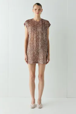 Esme Sequin Mini Dress Wine