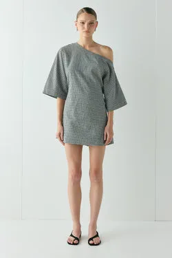 Mara Mini Dress Black Check