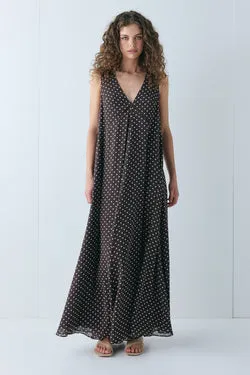 Maeve Maxi Dress Chocolate Polka Dot
