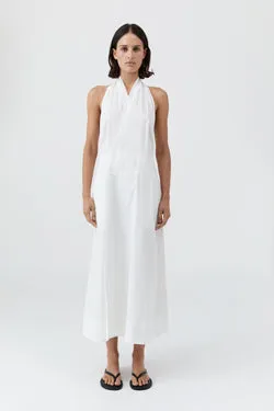 Halter Wrap Dress - White