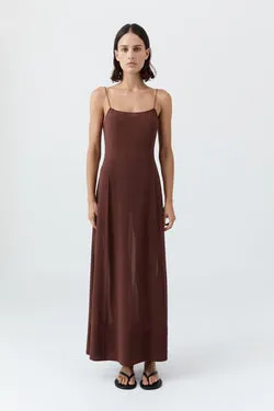 Sheer Silk Slip Dress - Liqueur
