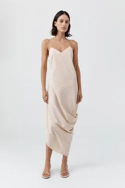 Paper Taffeta Drape Dress - Pink Salt