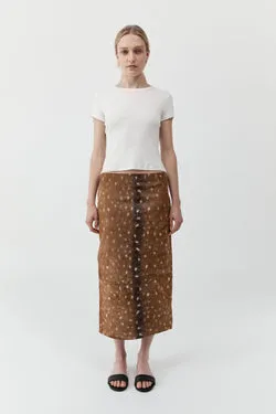 PRE-ORDER: Fawn Pencil Skirt - Almond