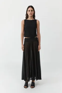 Fluid Jersey Skirt - Black
