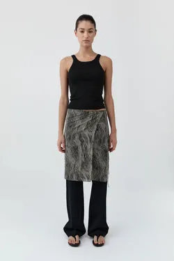 Savannah Silk Wrap Skirt - Sand