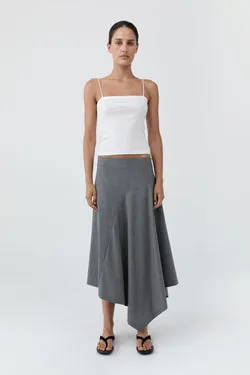 Wool Asymm Skirt - Pumice