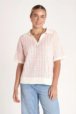Emma Crochet Top - Pink