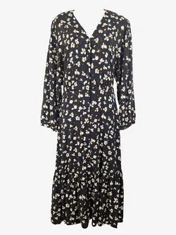 Uniqlo Floral Print V Neck Dress Size XL