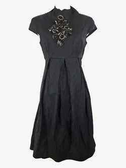 Trelise Beaded High Neck Midi Dress Size 8